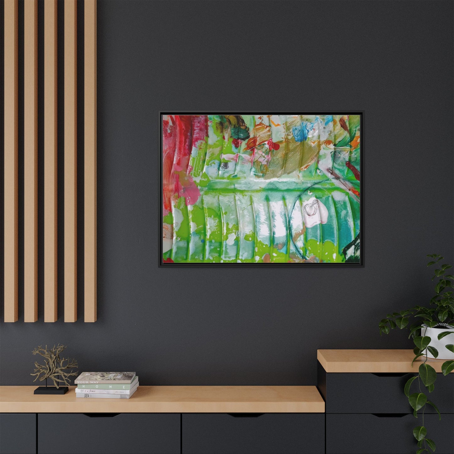 'A Mix of Life' Framed Canvas Art