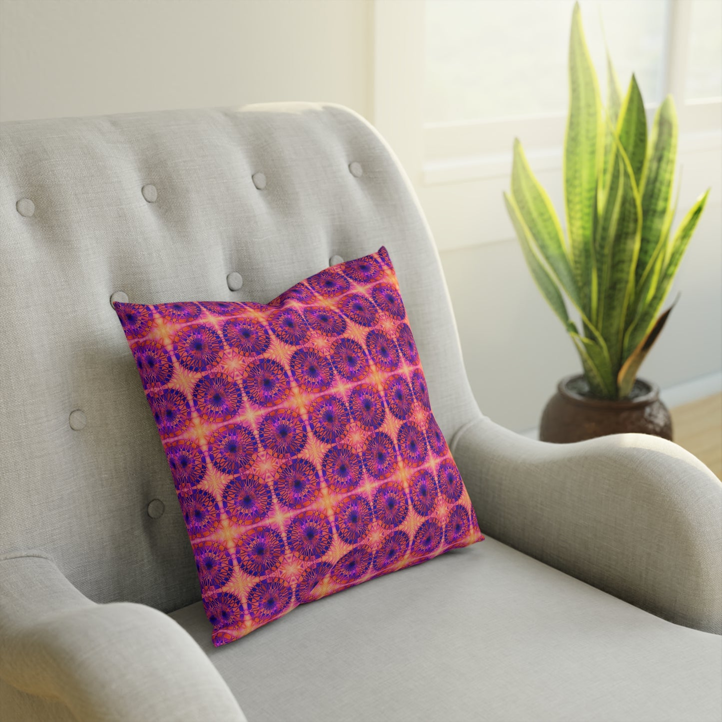 Net Circles by Uta Feinstein Pillow