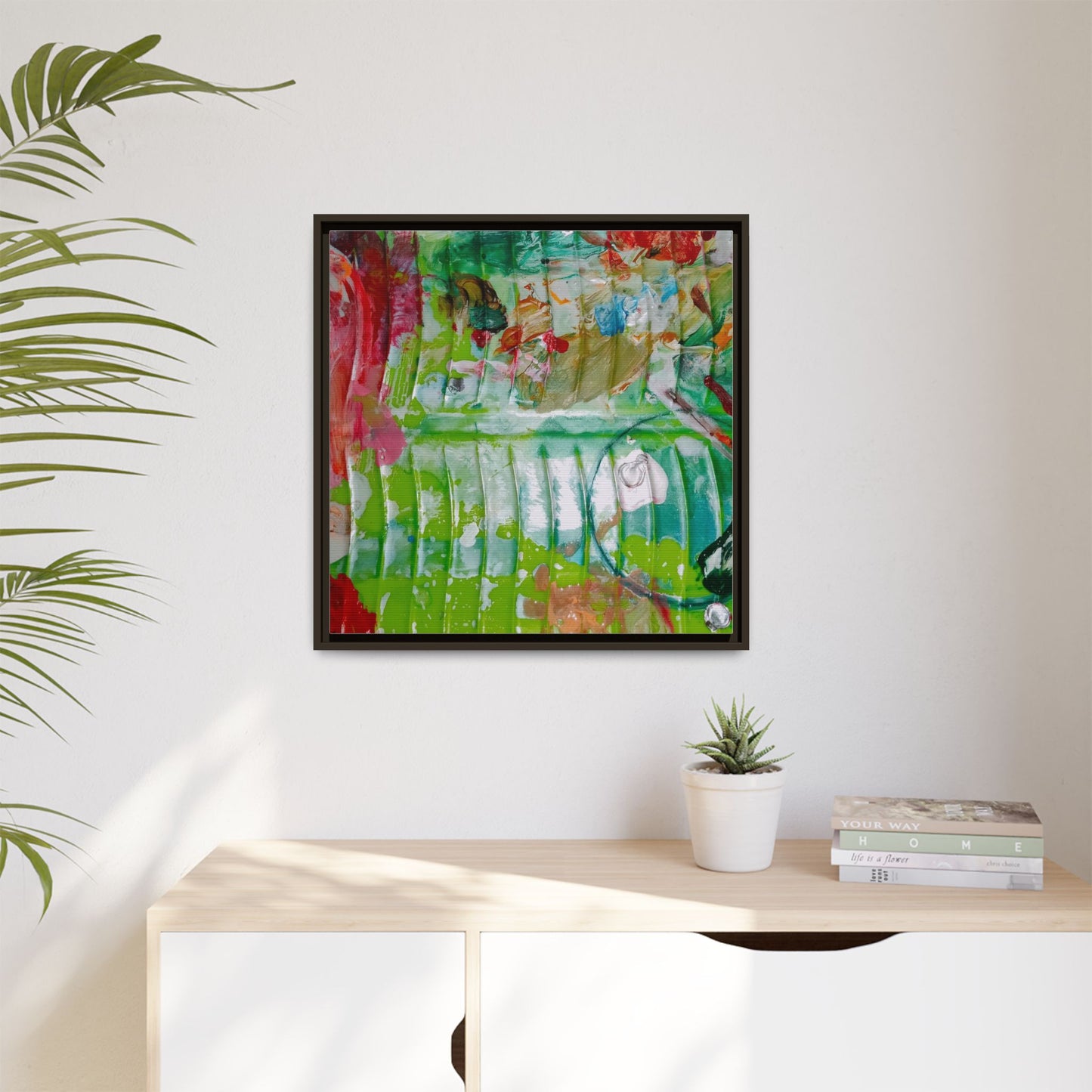 'A Mix of Life' Framed Canvas Art