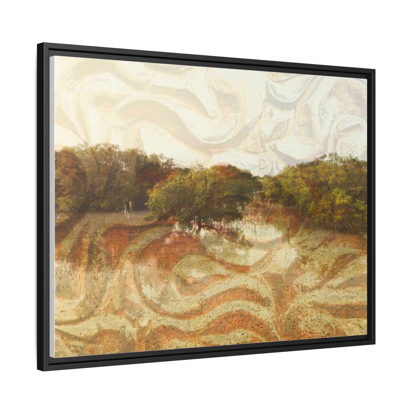 Serene Mangroves Framed Canvas Art