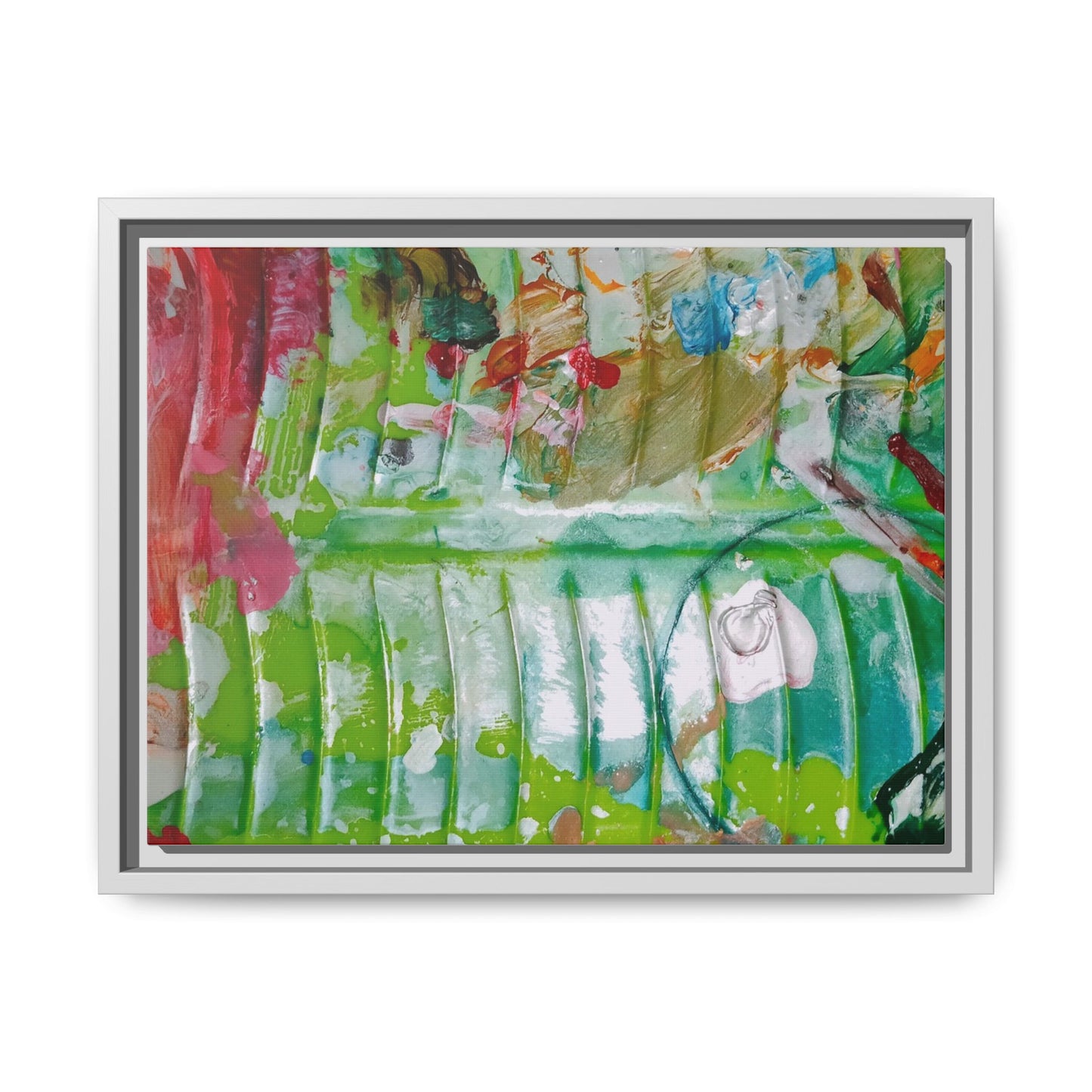 'A Mix of Life' Framed Canvas Art