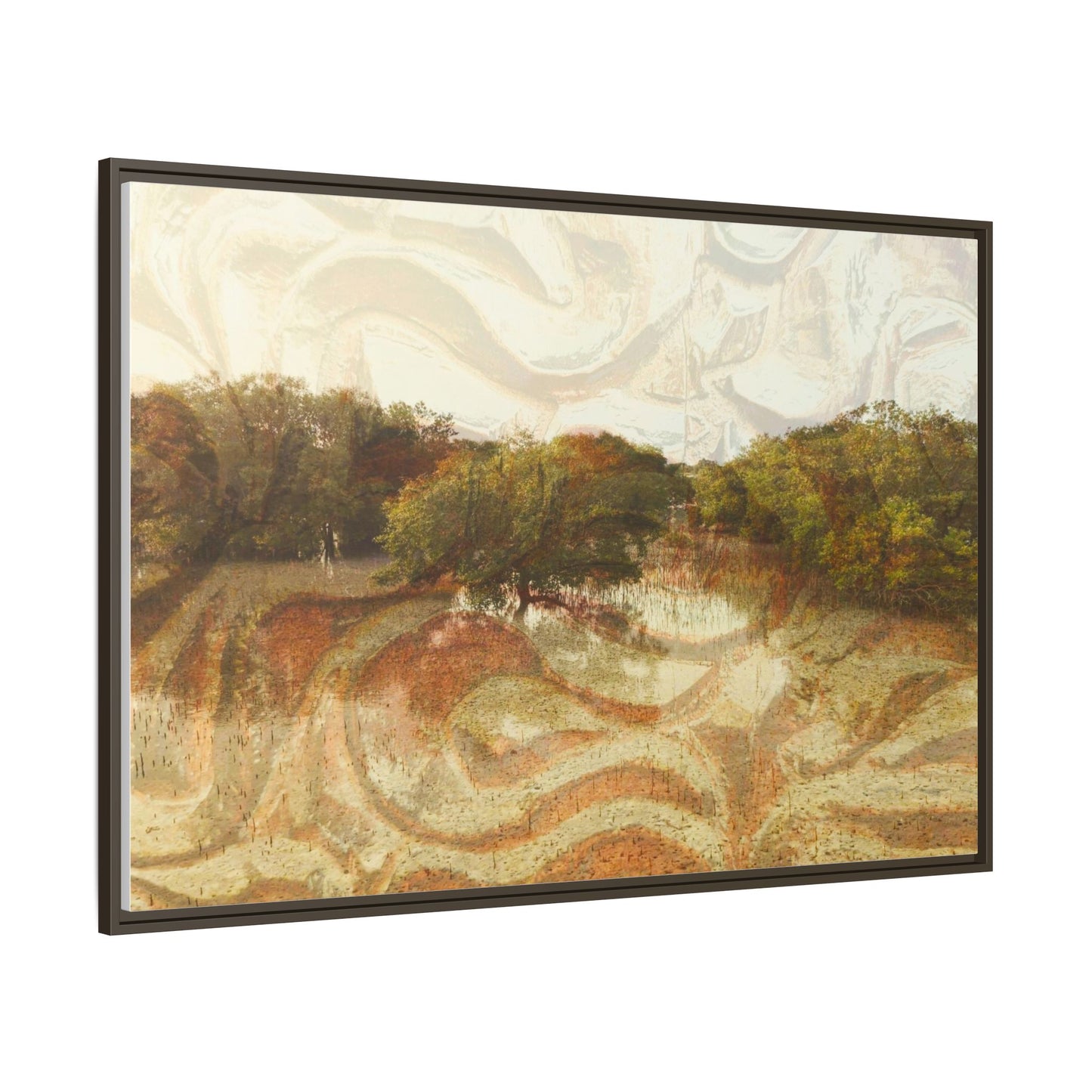 Serene Mangroves Framed Canvas Art