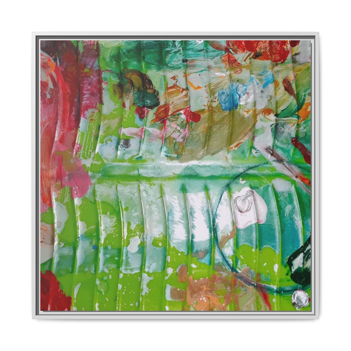 'A Mix of Life' Framed Canvas Art
