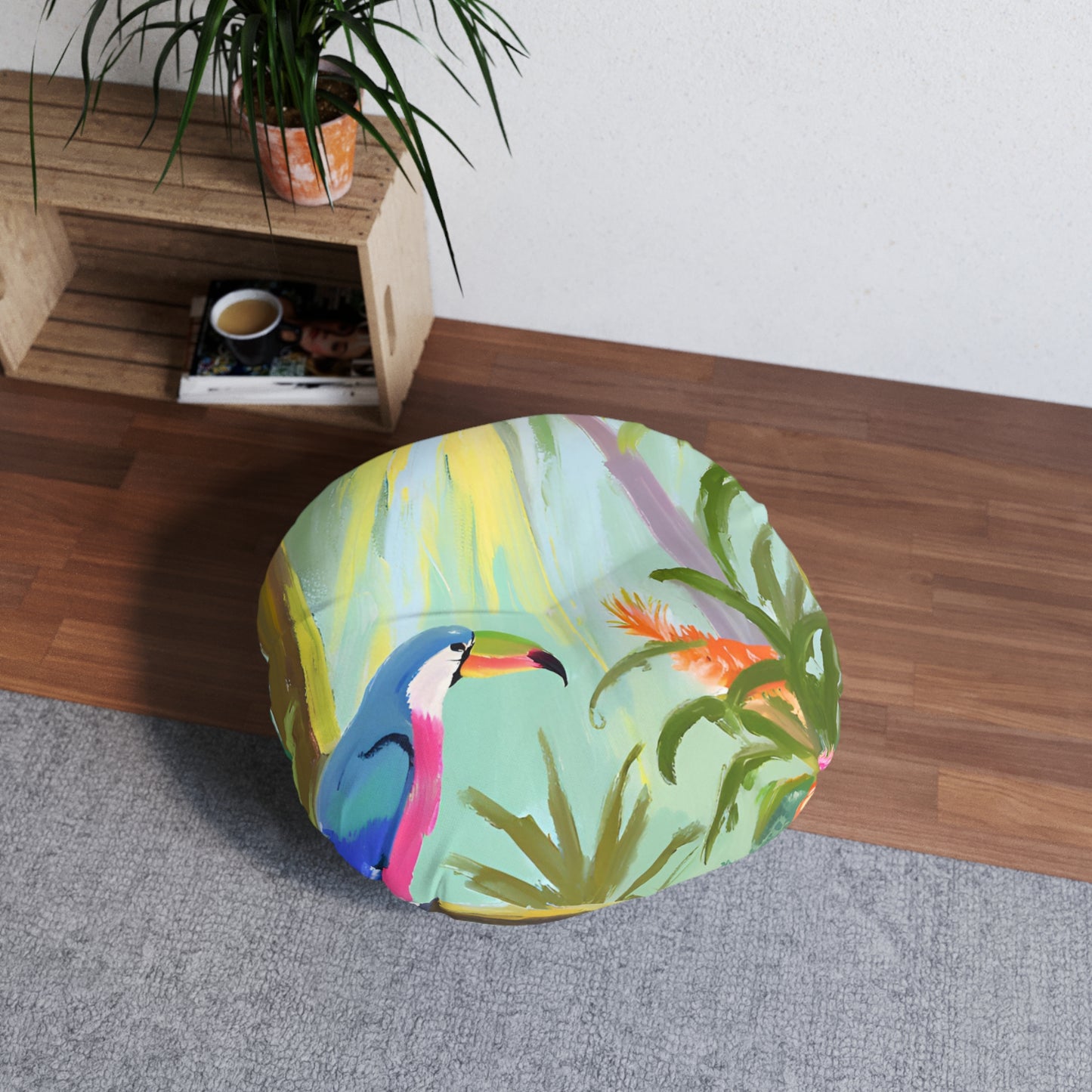 Rainforest Tufted Floor Pillow