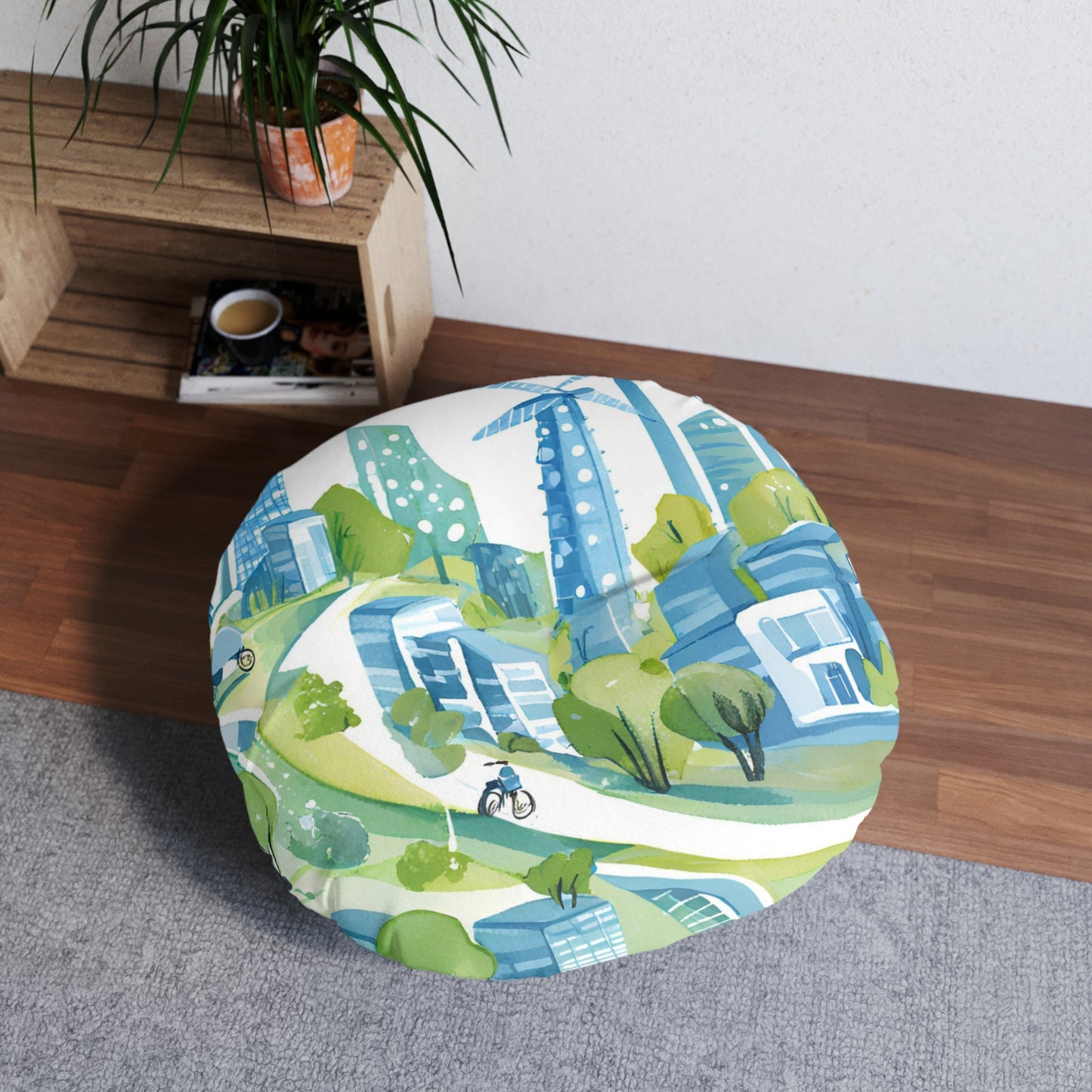 The City Tufted Floor Pillow