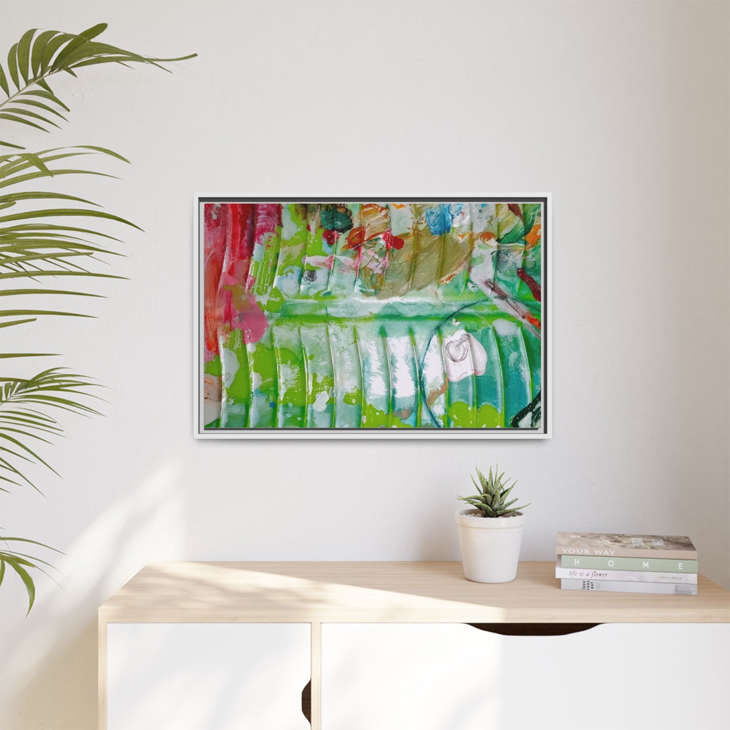 'A Mix of Life' Framed Canvas Art