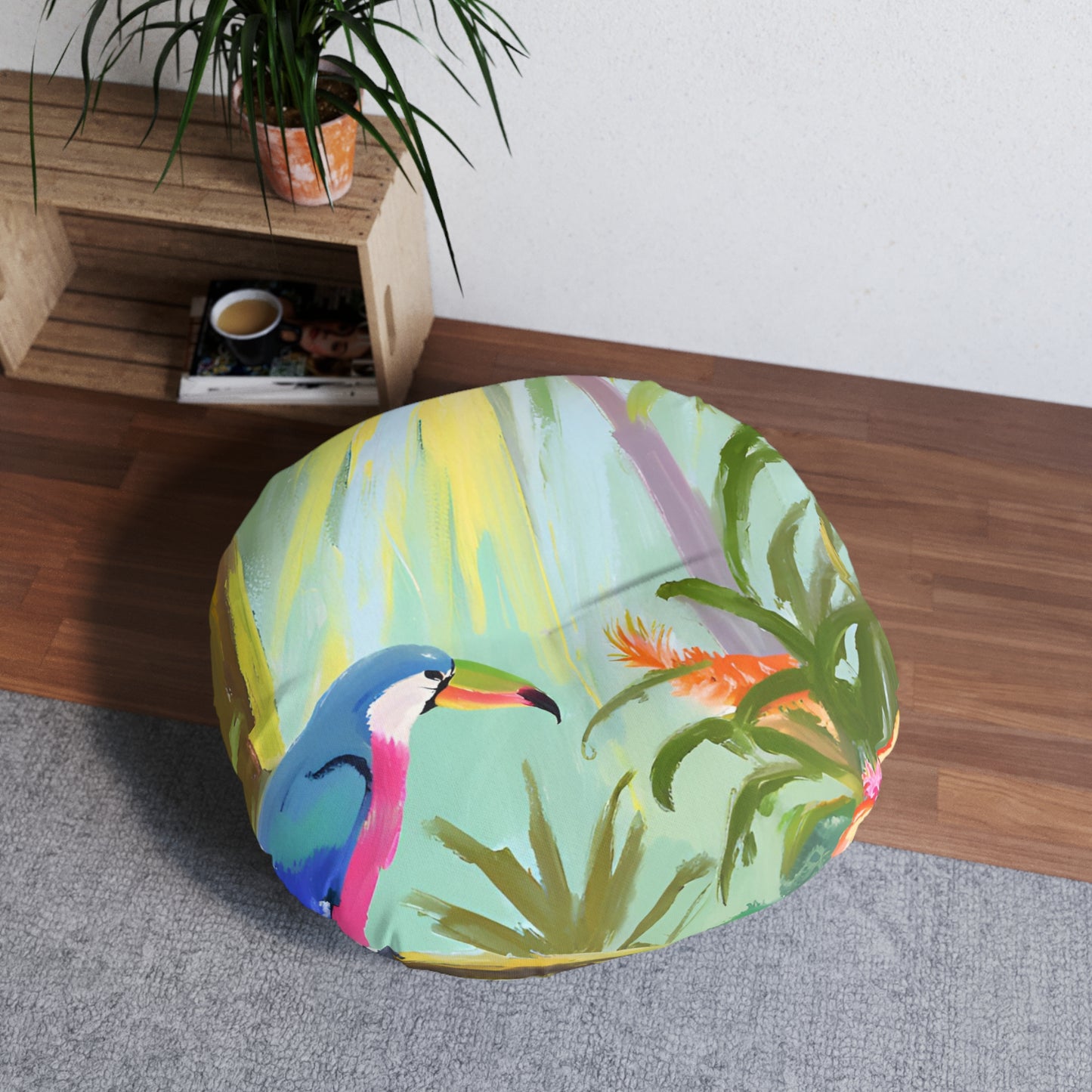 Rainforest Tufted Floor Pillow