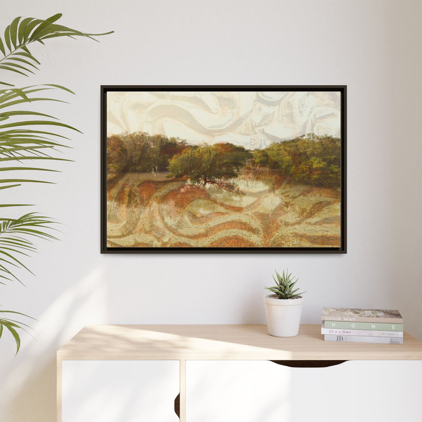 Serene Mangroves Framed Canvas Art