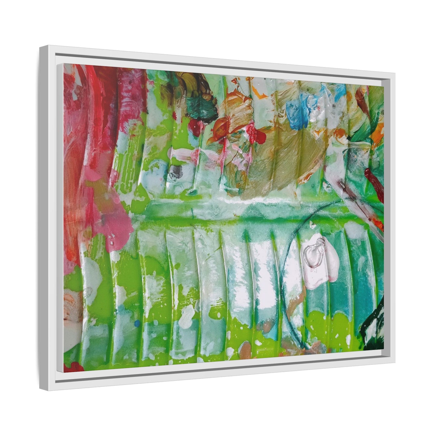 'A Mix of Life' Framed Canvas Art