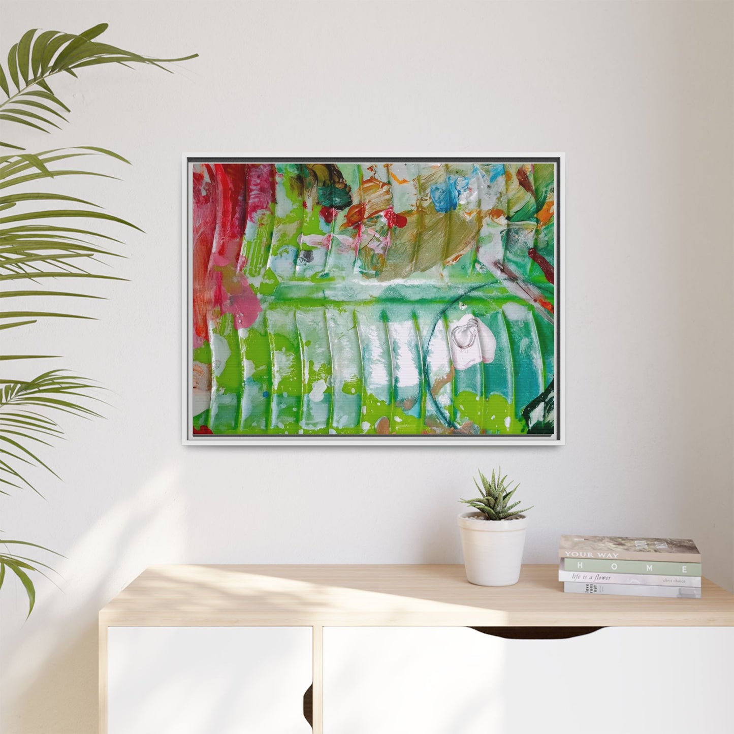 'A Mix of Life' Framed Canvas Art