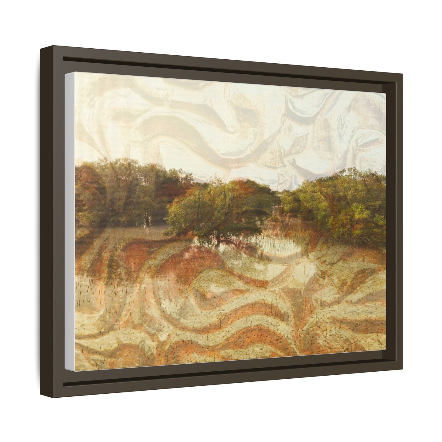 Serene Mangroves Framed Canvas Art