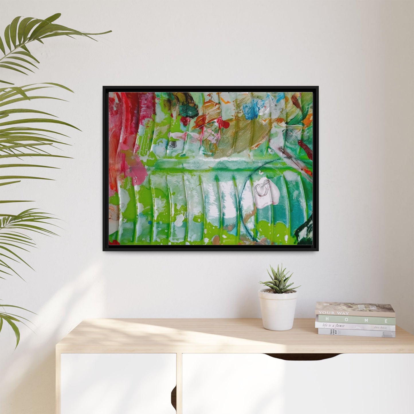 'A Mix of Life' Framed Canvas Art