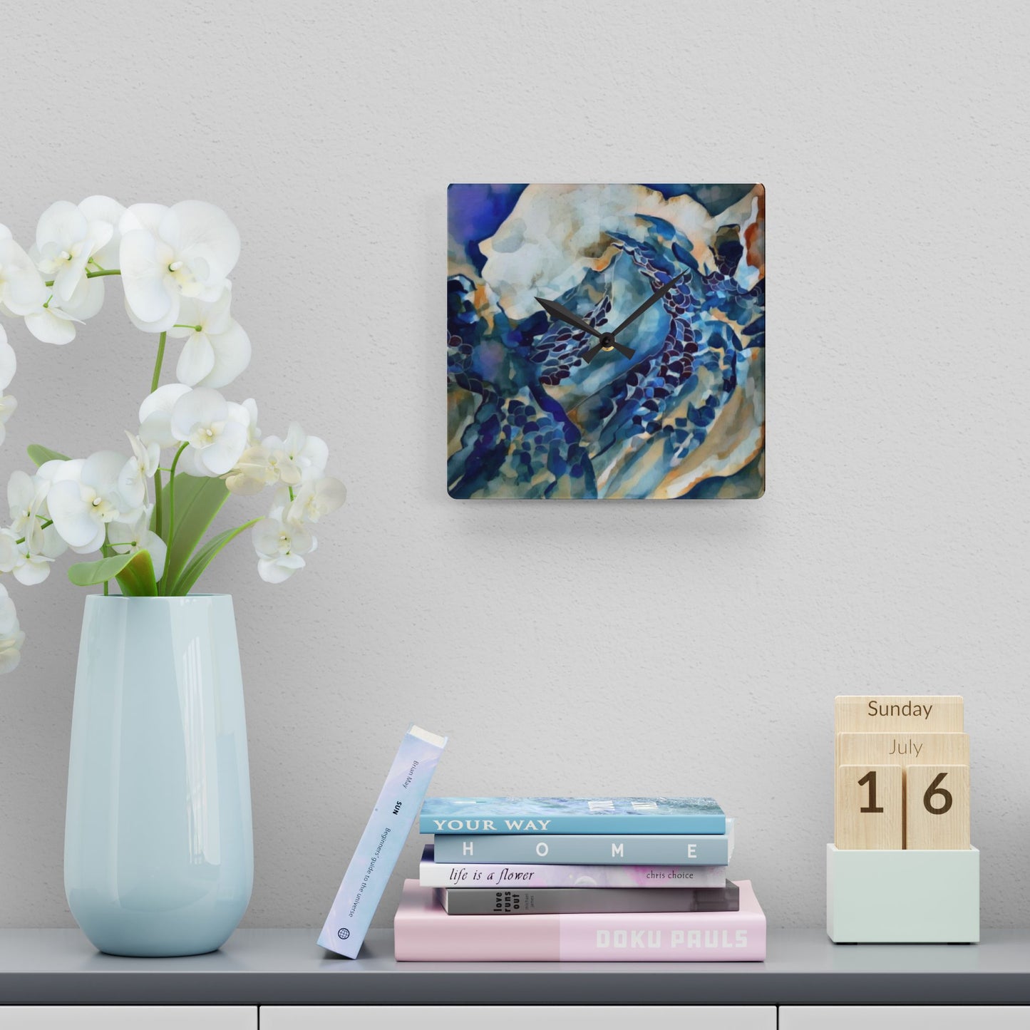 Liminal Light 1 by Helena Barbagelata Wall Clock