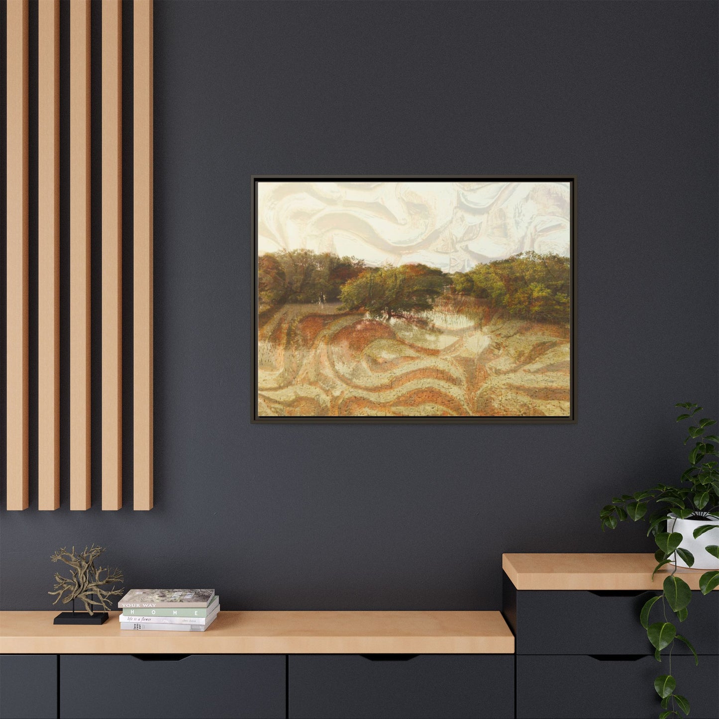 Serene Mangroves Framed Canvas Art