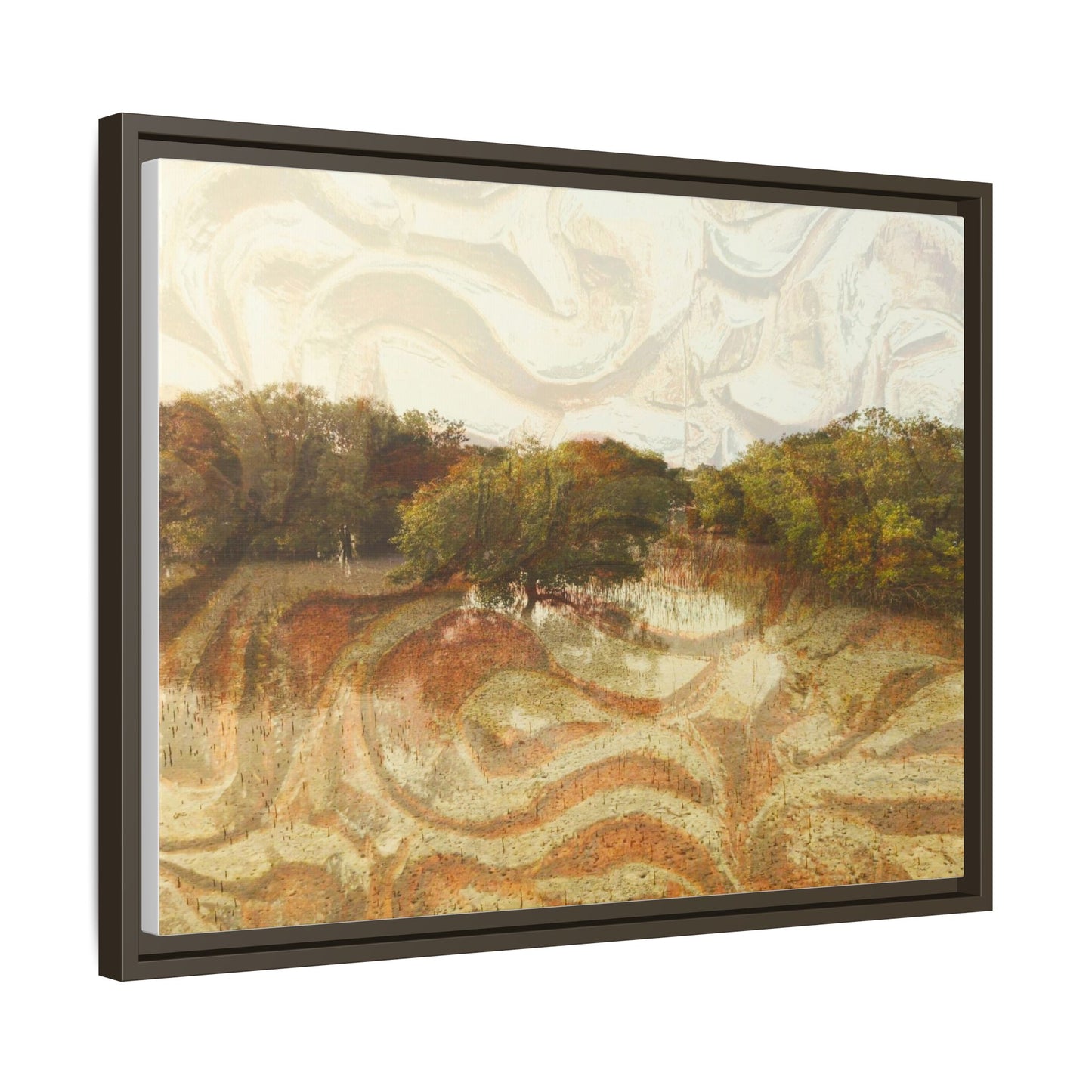 Serene Mangroves Framed Canvas Art