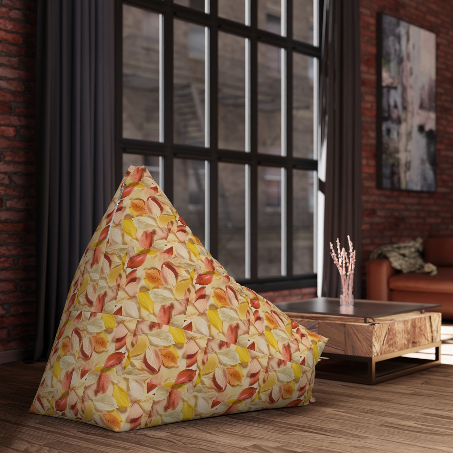 Textured Petals Bean Bag Chair Cover
