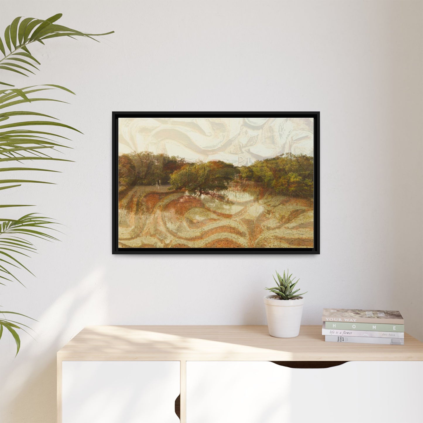 Serene Mangroves Framed Canvas Art