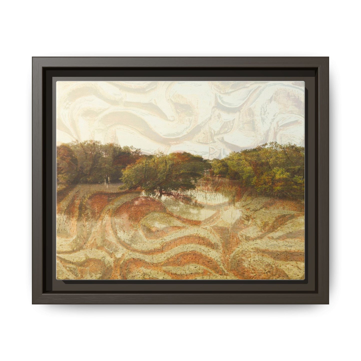 Serene Mangroves Framed Canvas Art