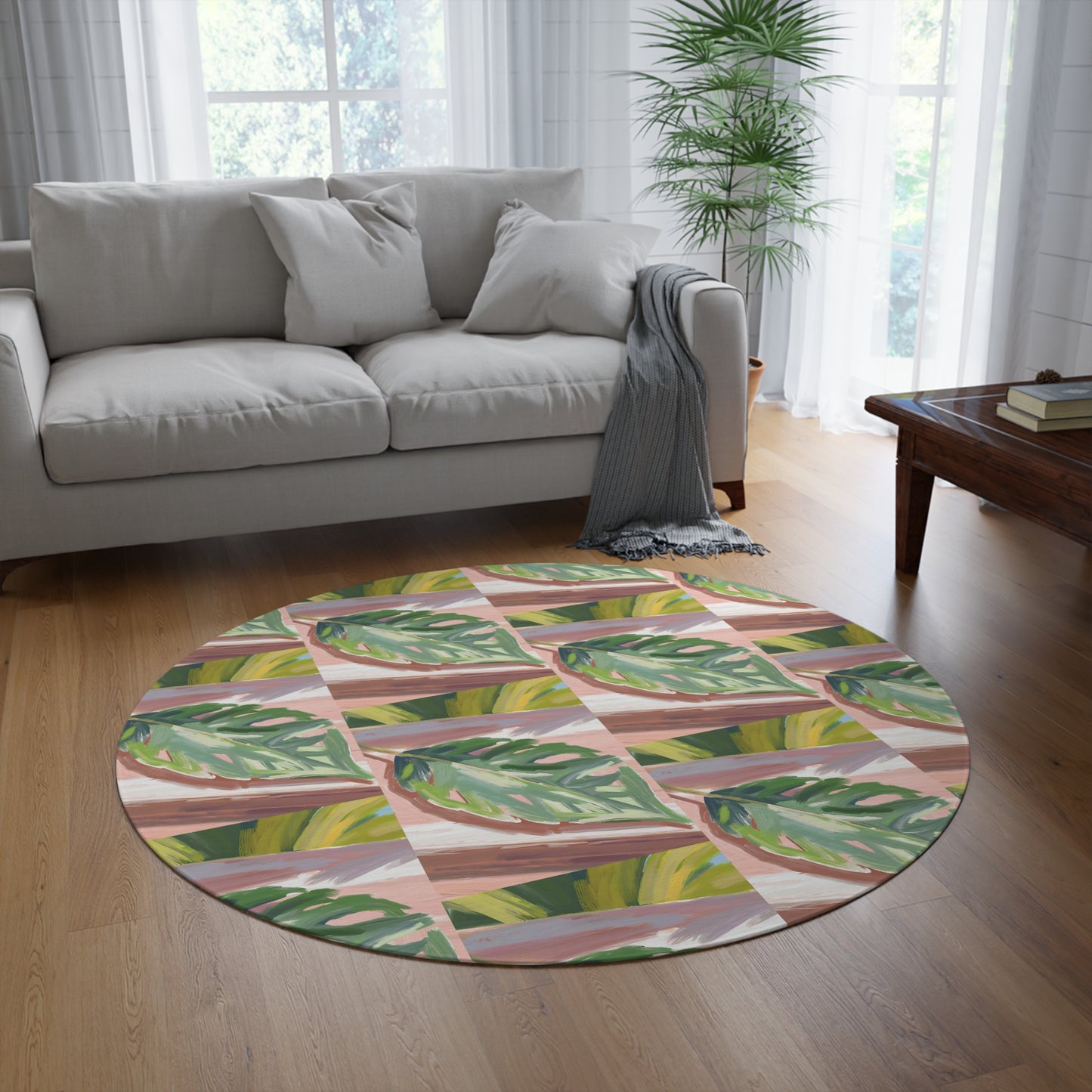 The Leaf Round Rug