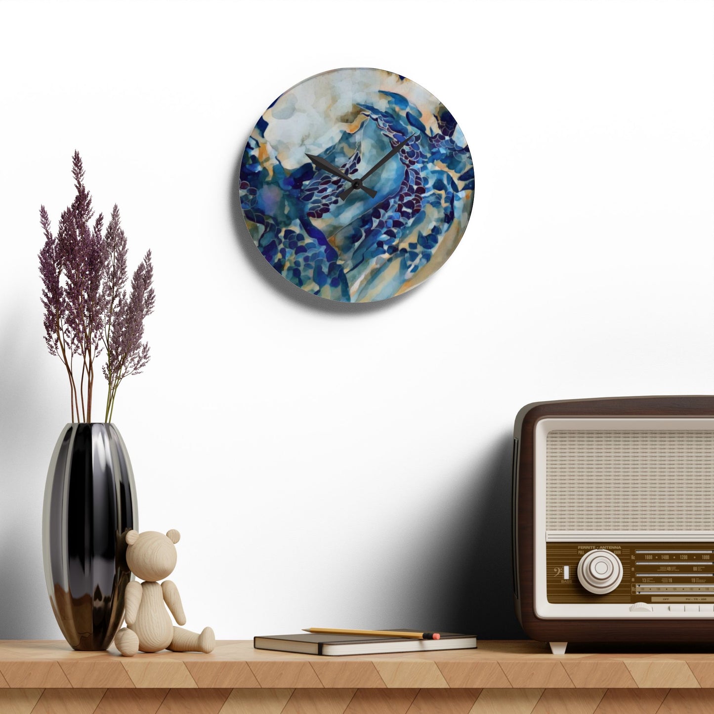 Liminal Light 1 by Helena Barbagelata Wall Clock