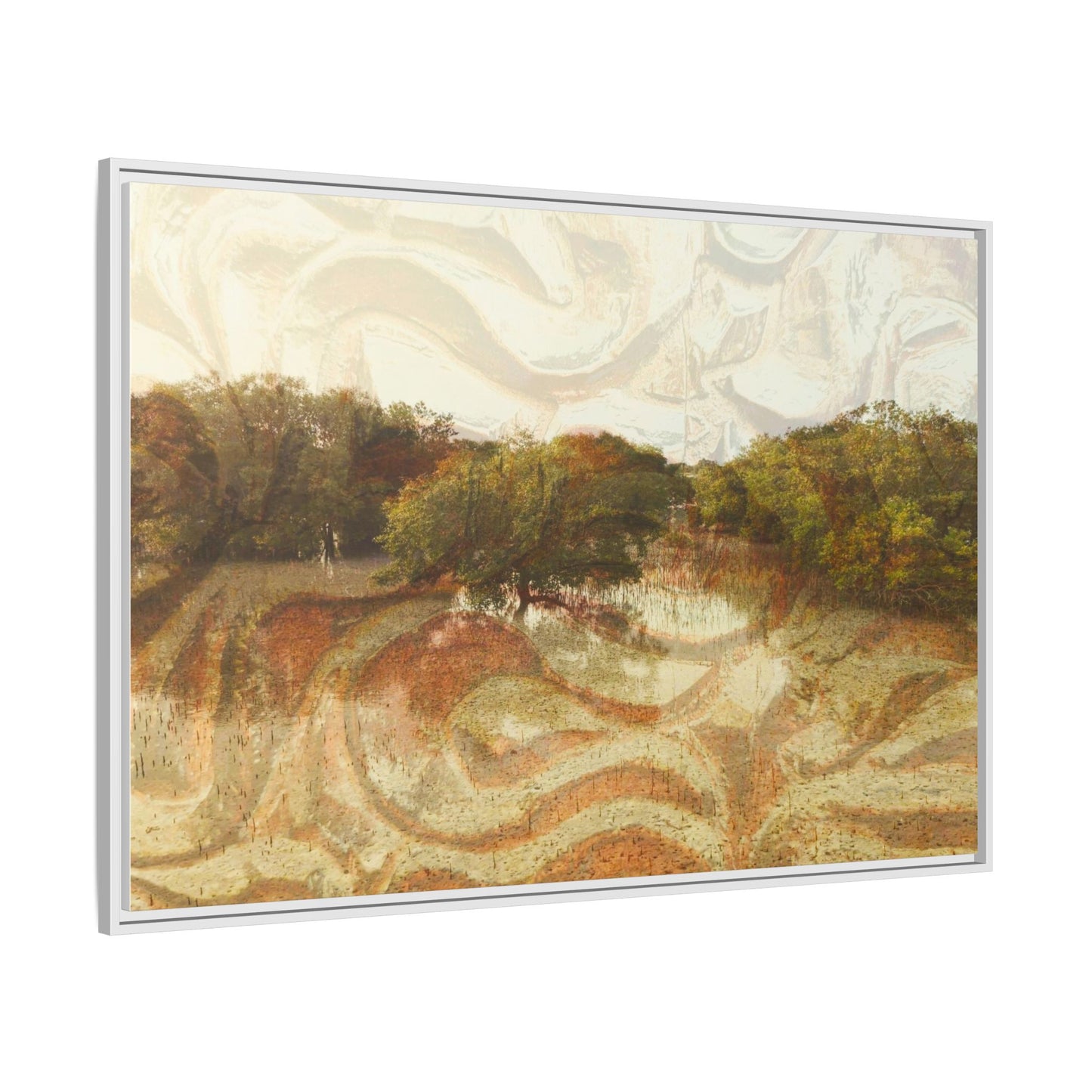 Serene Mangroves Framed Canvas Art