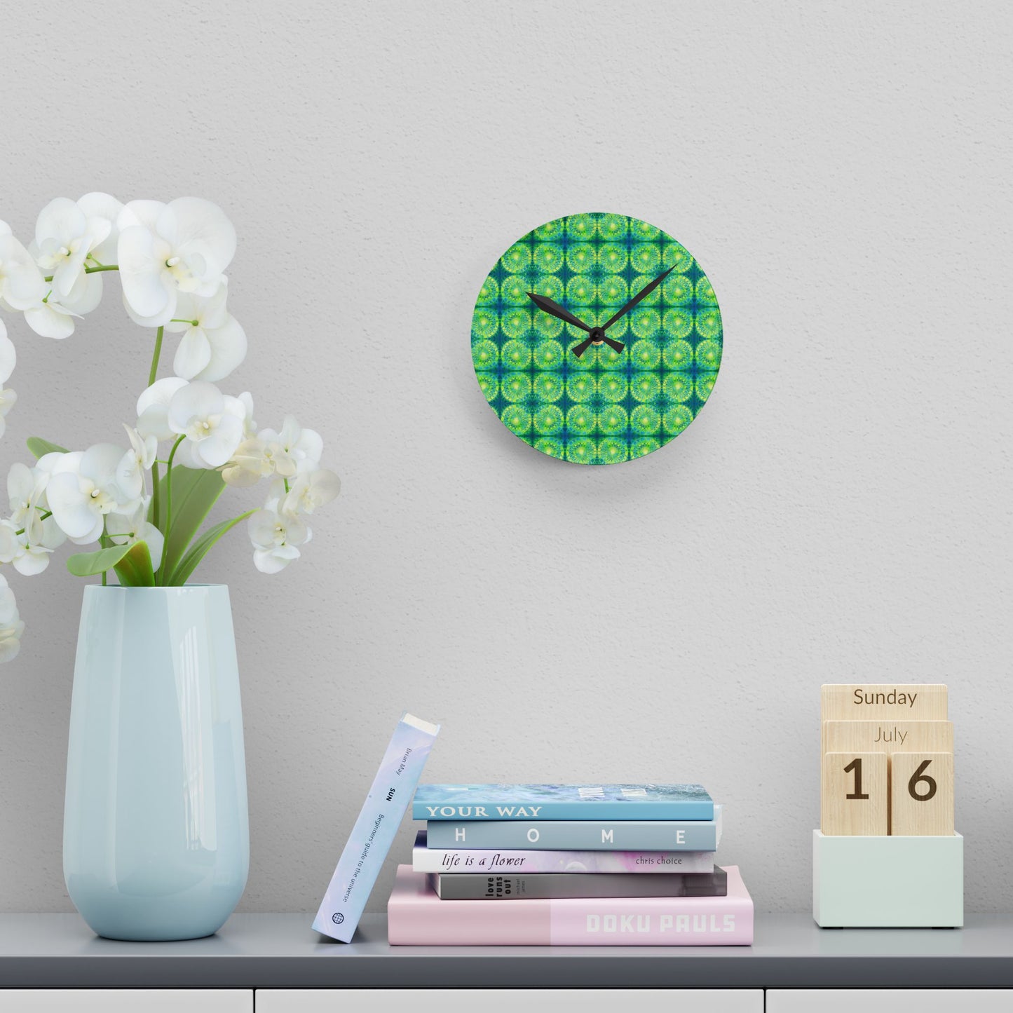 Safety Net Circles by Uta Feinstein Wall Clock