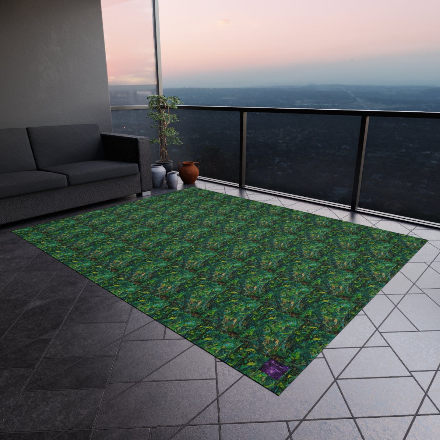 'The Woods and The Trees' by Catherine Sweet Outdoor Rug