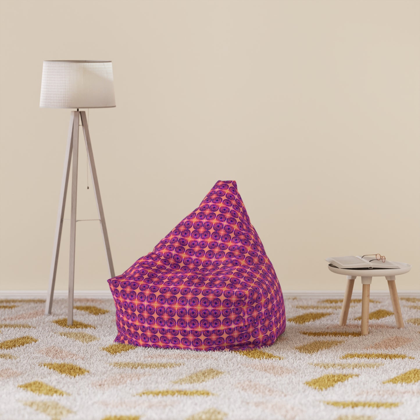 Net Circles by Uta Feinstein Bean Bag Chair Cover
