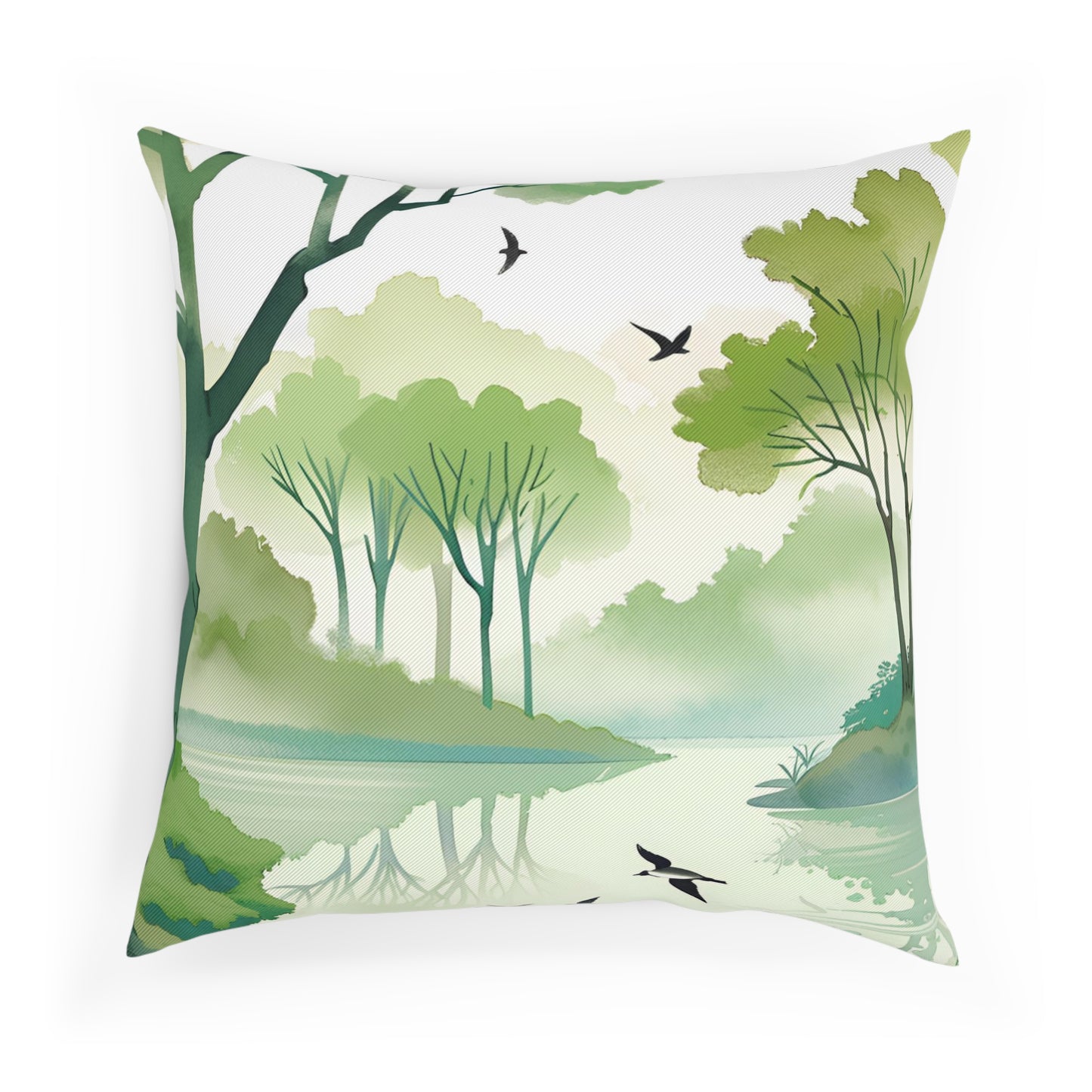 Tree Lake Eco-Friendly Pillow