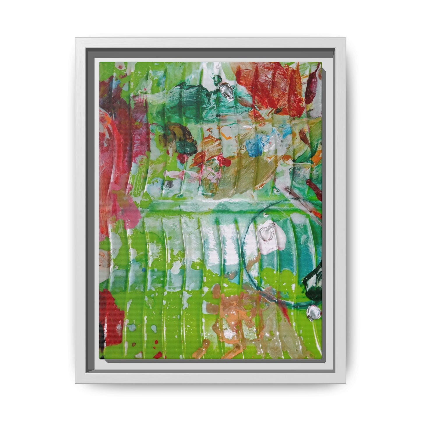 'A Mix of Life' Framed Canvas Art