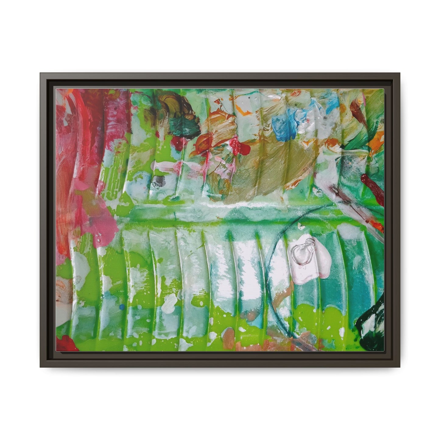 'A Mix of Life' Framed Canvas Art