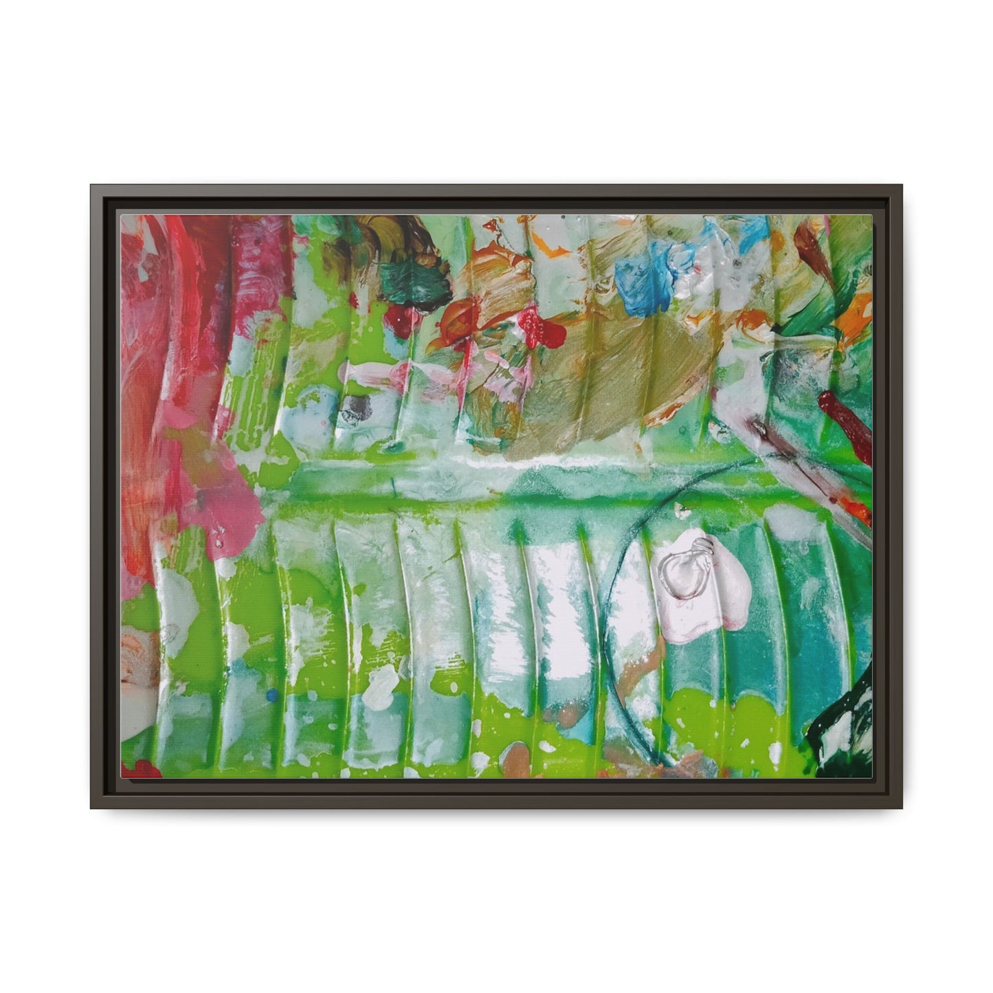 'A Mix of Life' Framed Canvas Art