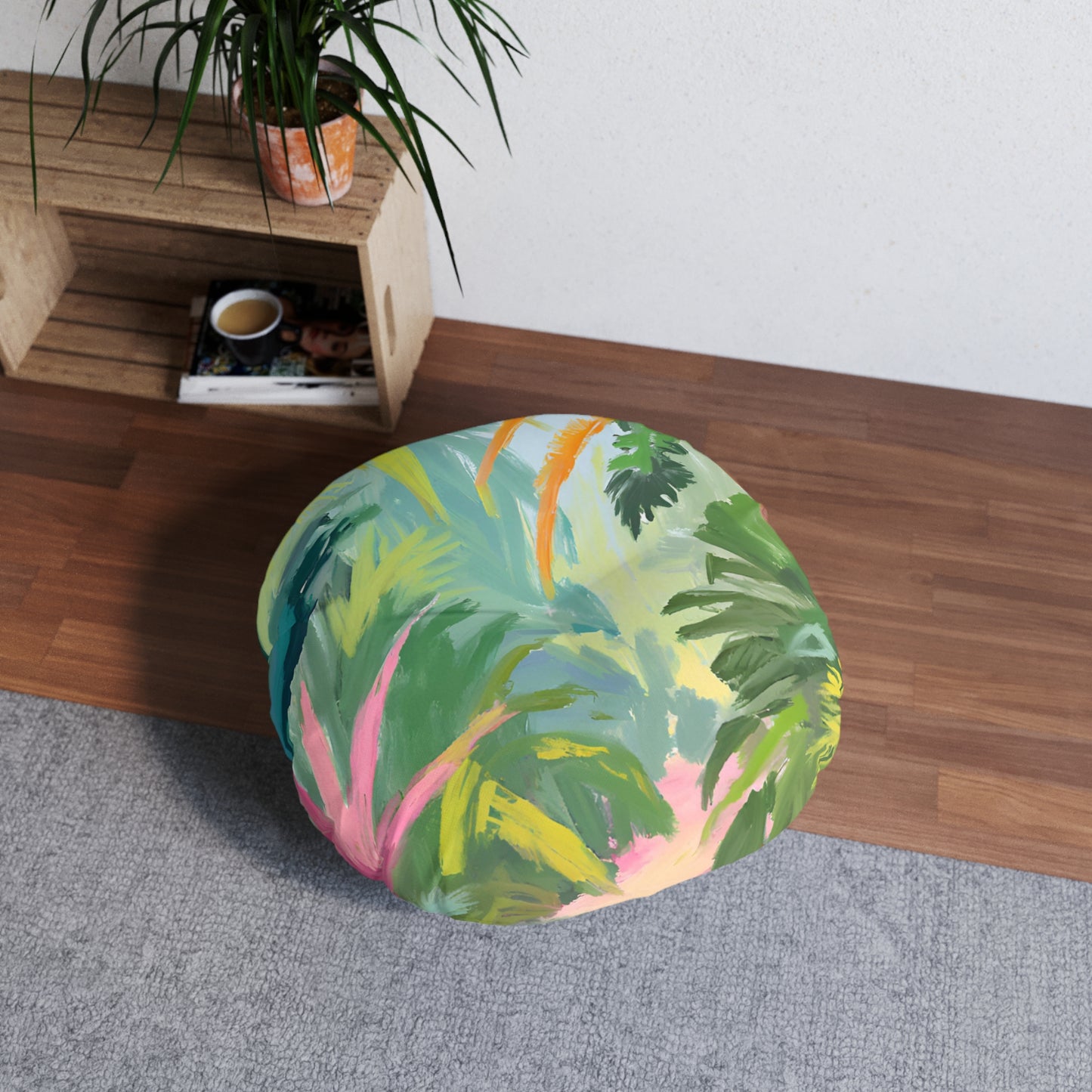 Into The Woods Tufted Floor Pillow