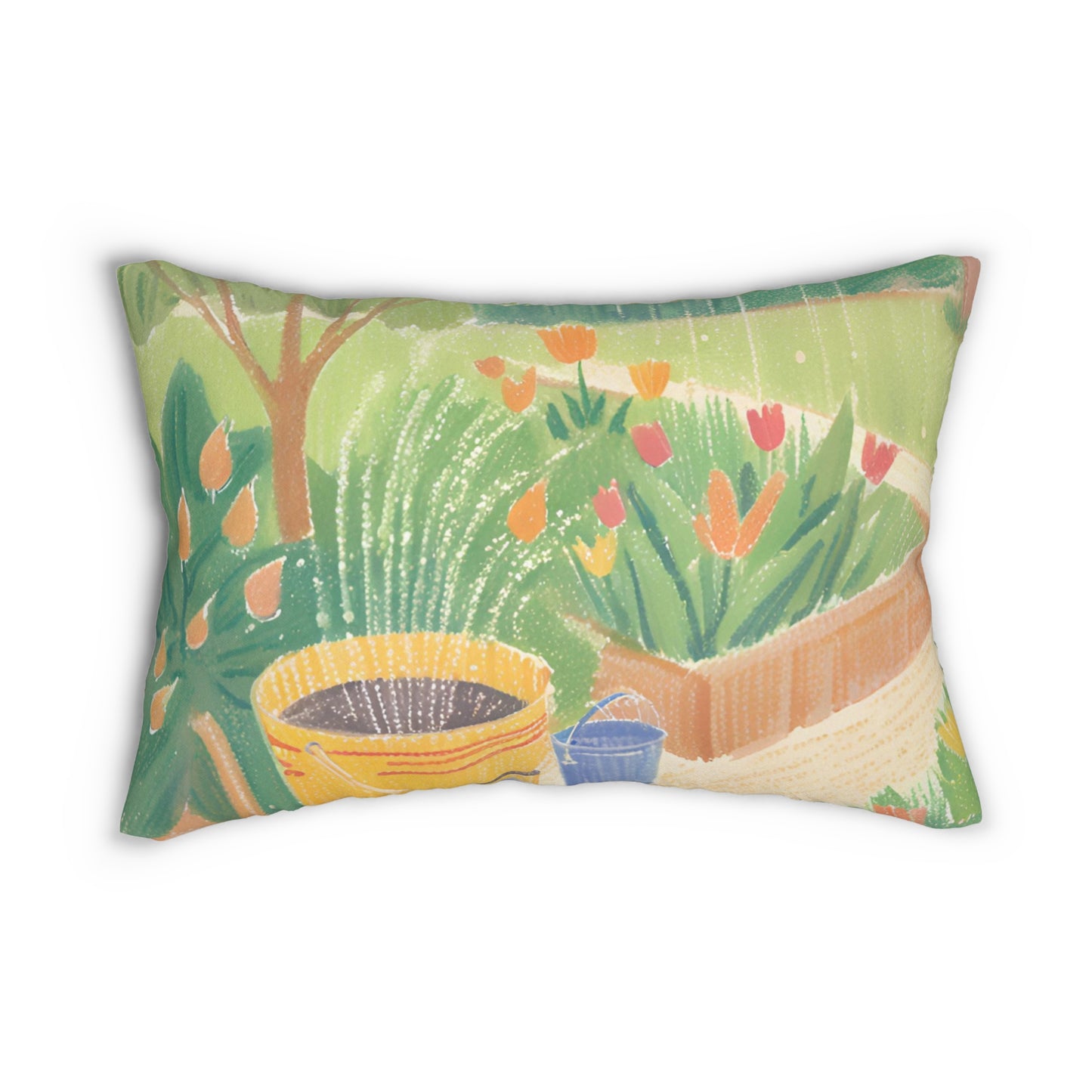 Rain Garden Lumbar Pillow