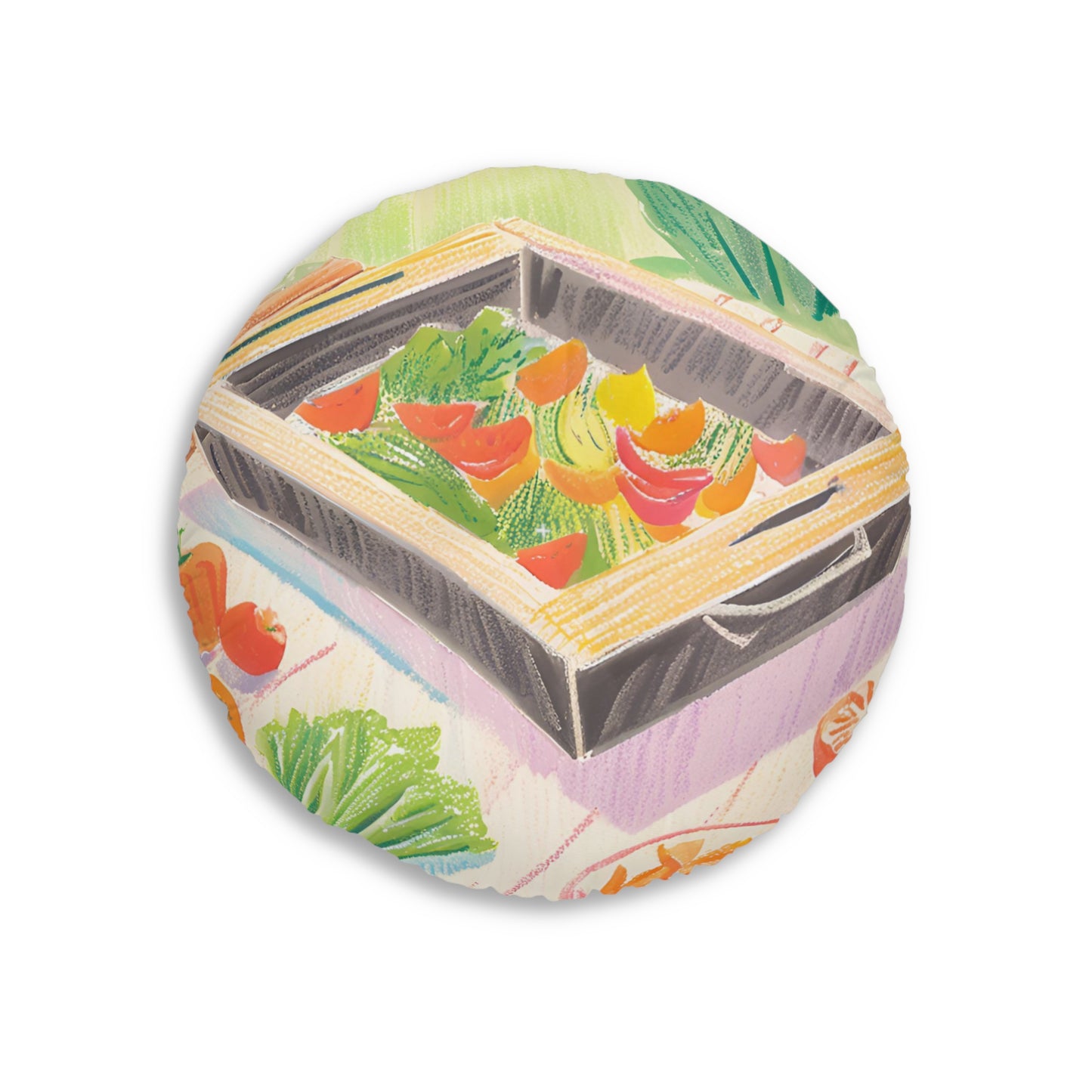 Food Tufted Floor Pillow