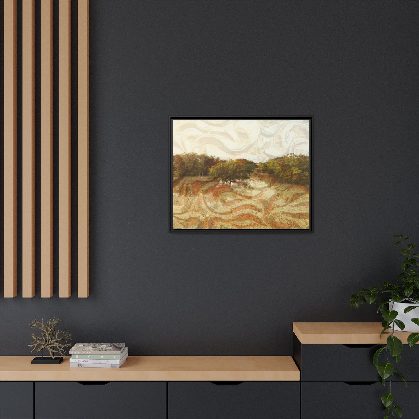 Serene Mangroves Framed Canvas Art