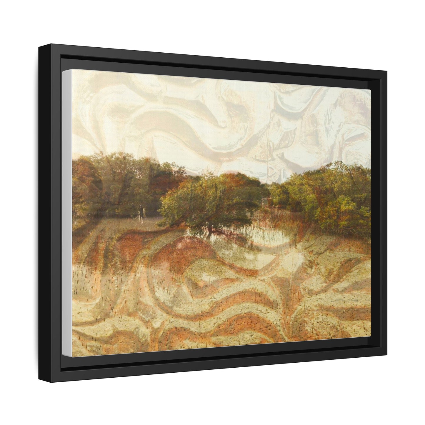 Serene Mangroves Framed Canvas Art