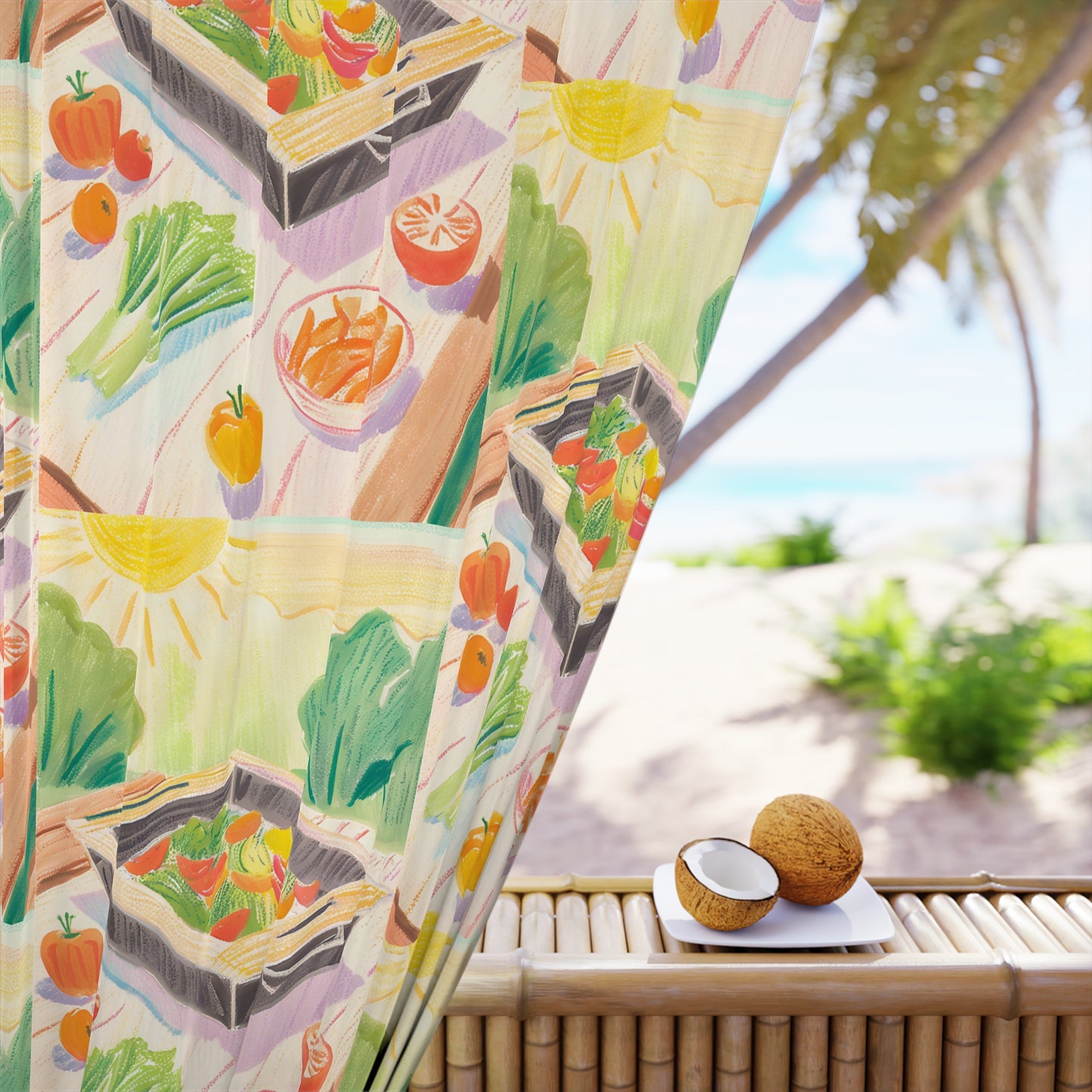 Food Window Curtain (1 Piece)