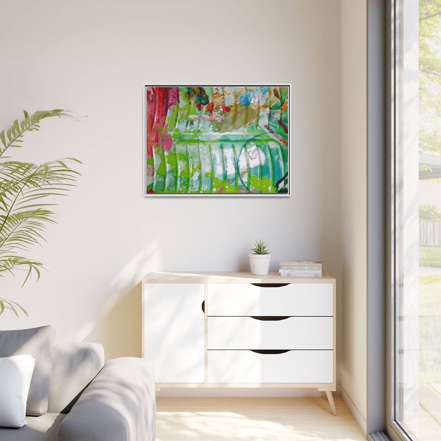 'A Mix of Life' Framed Canvas Art