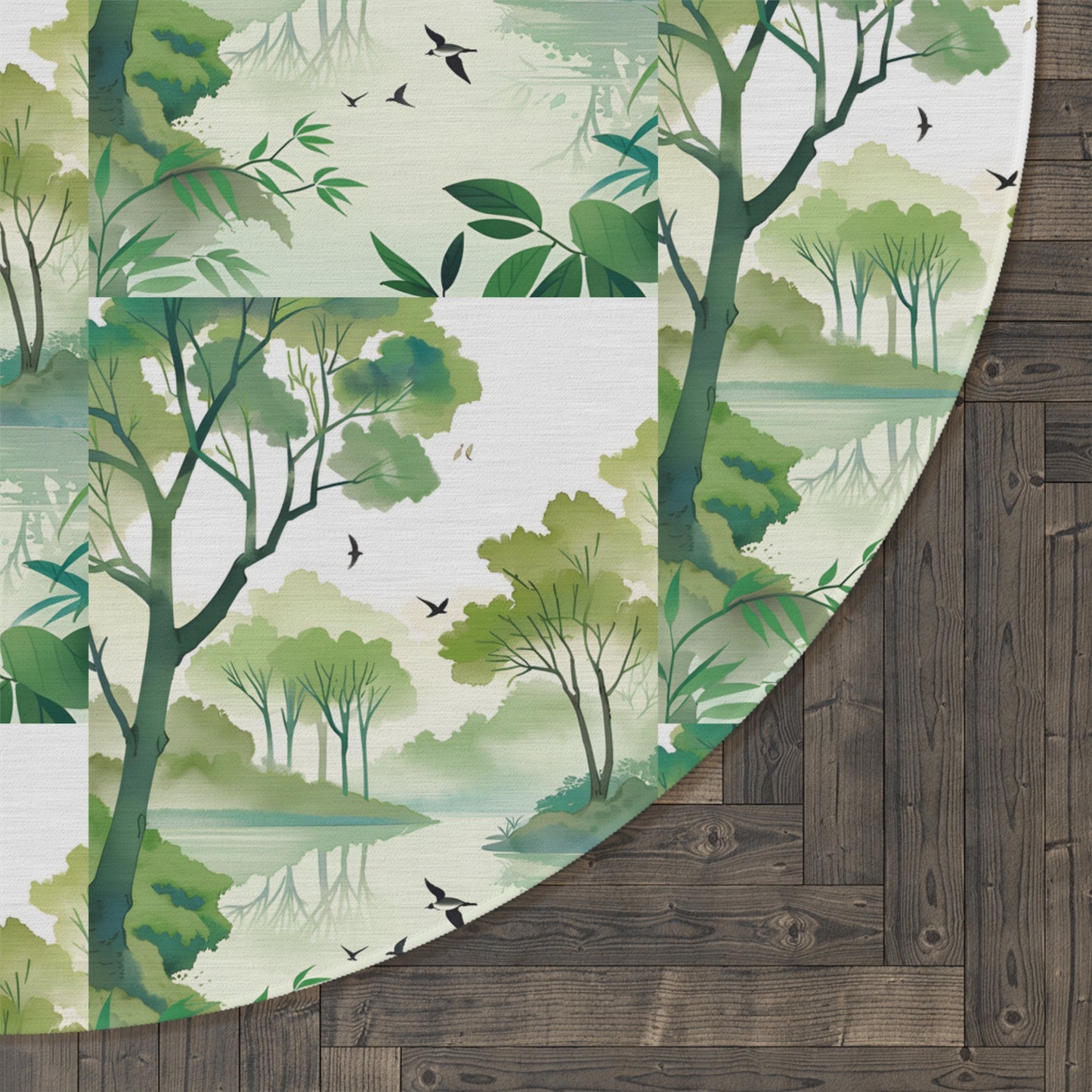 Tree Lake Round Rug
