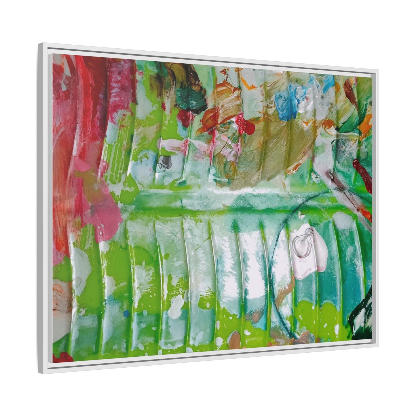 'A Mix of Life' Framed Canvas Art