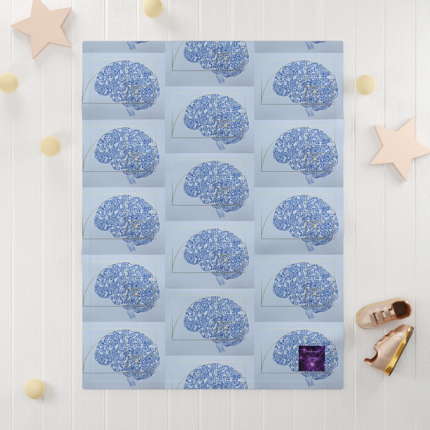 'Beautiful Mind' by Nagihan Seymour Soft Fleece Baby Blanket