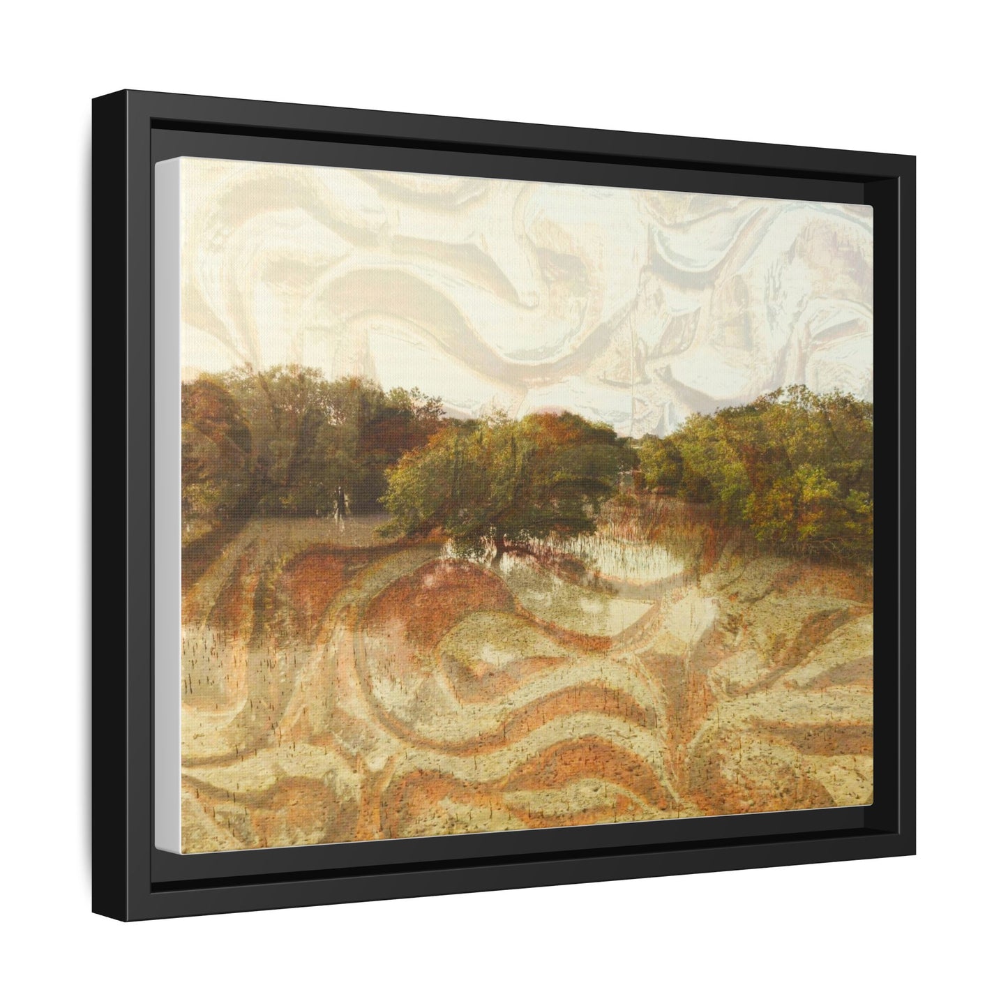 Serene Mangroves Framed Canvas Art