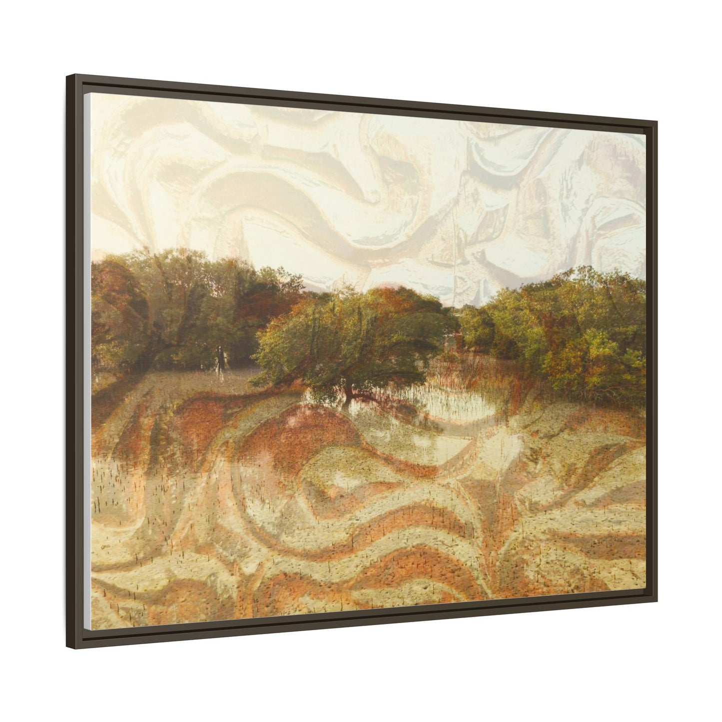 Serene Mangroves Framed Canvas Art