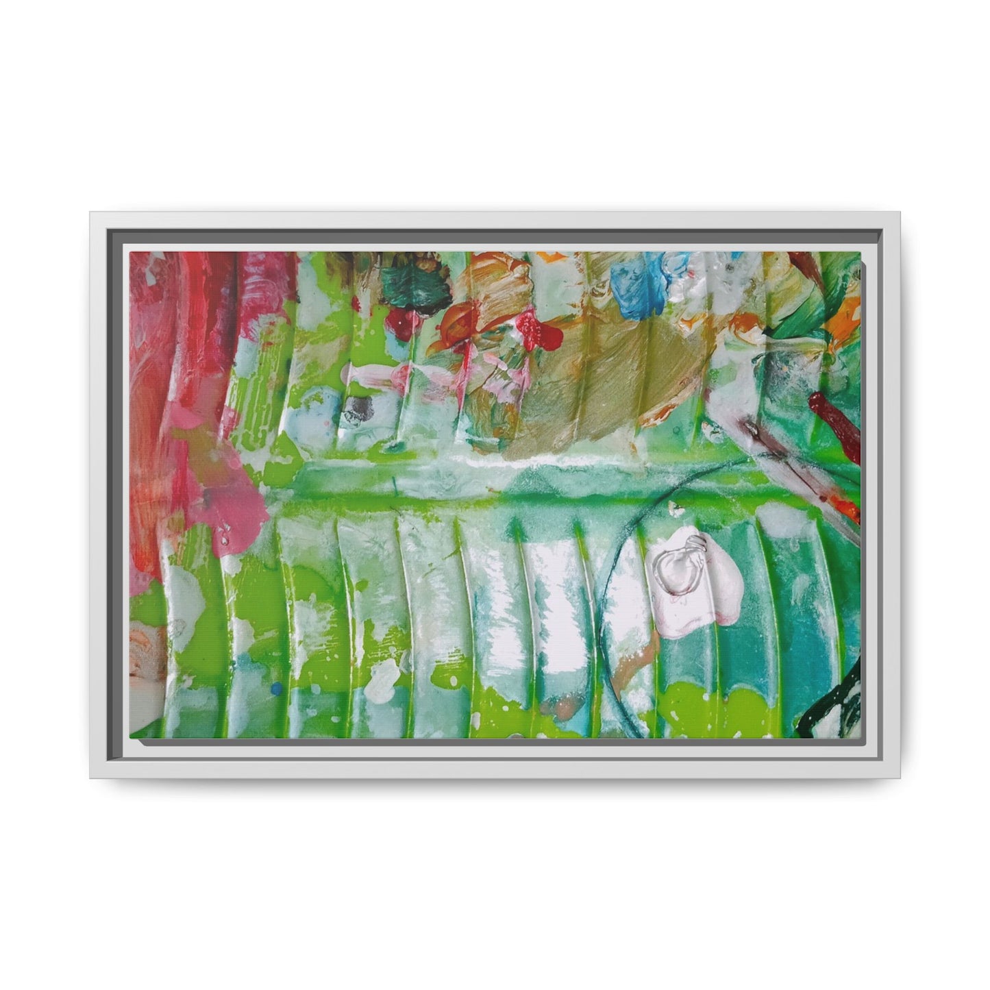 'A Mix of Life' Framed Canvas Art