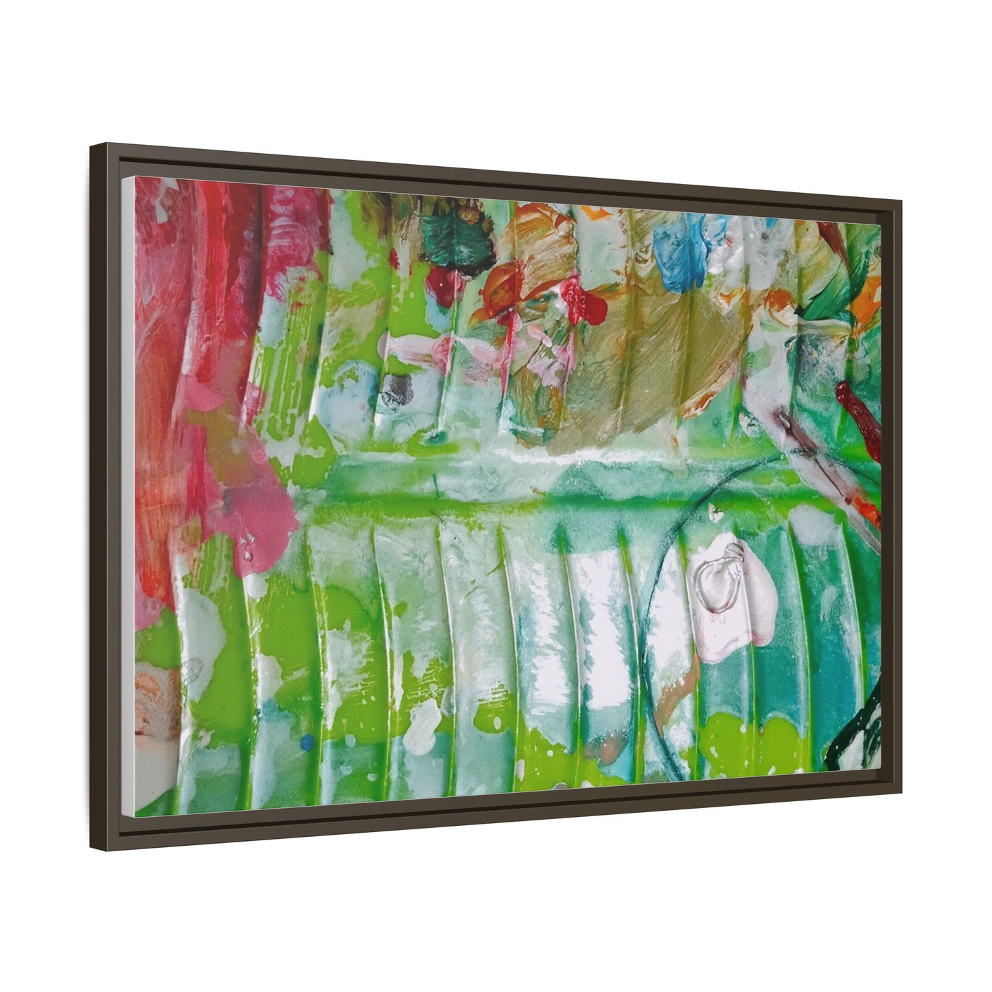 'A Mix of Life' Framed Canvas Art