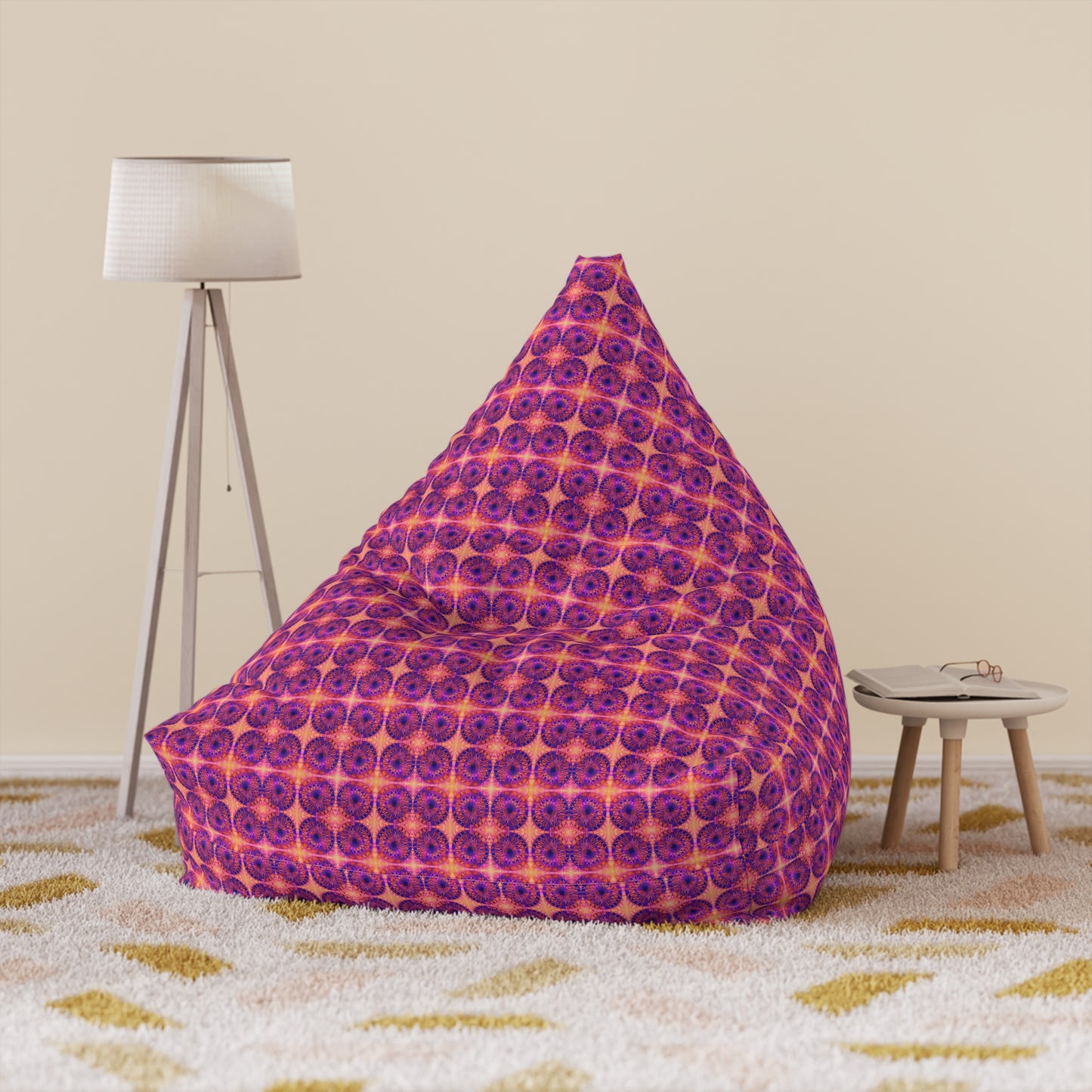 Net Circles by Uta Feinstein Bean Bag Chair Cover