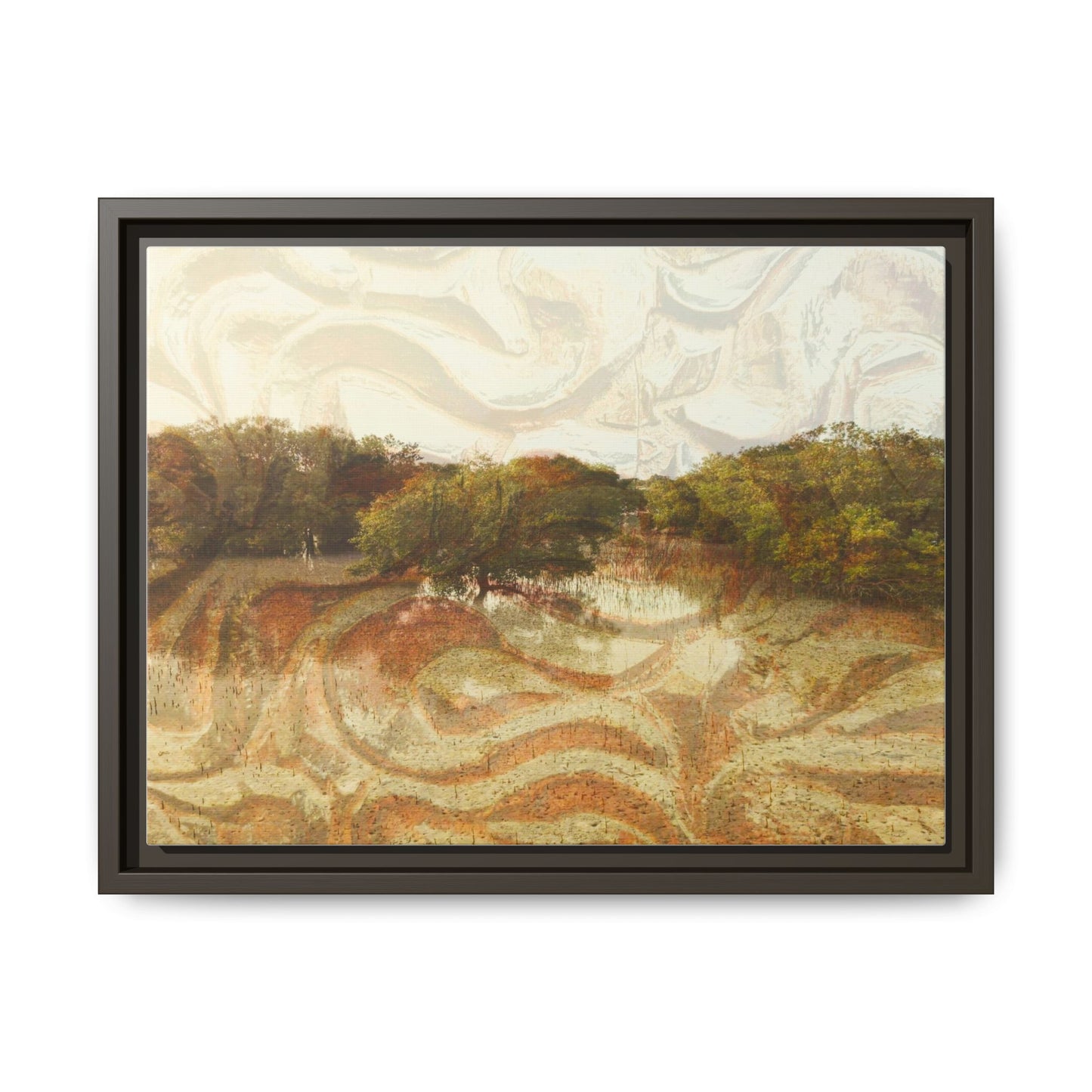 Serene Mangroves Framed Canvas Art