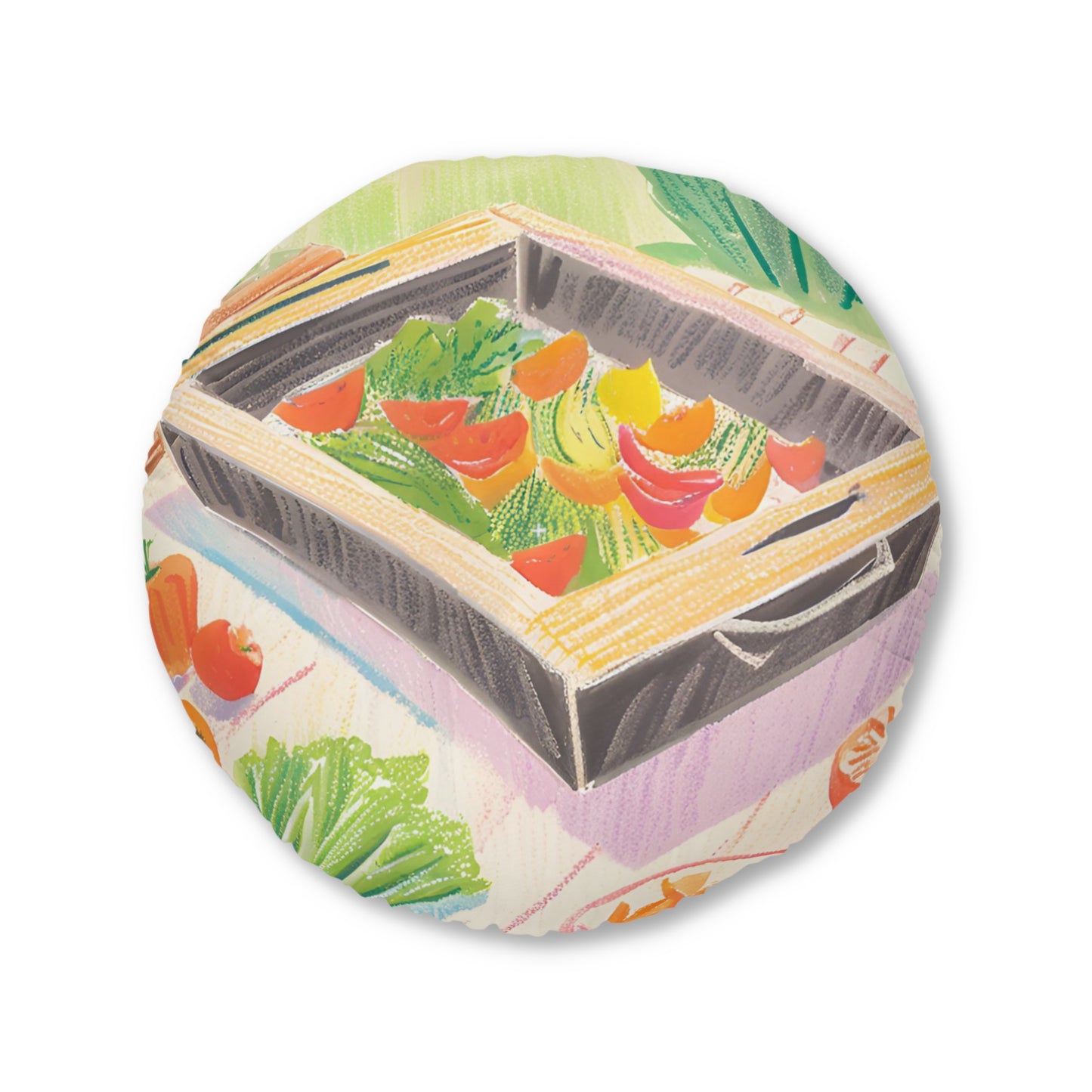 Food Tufted Floor Pillow