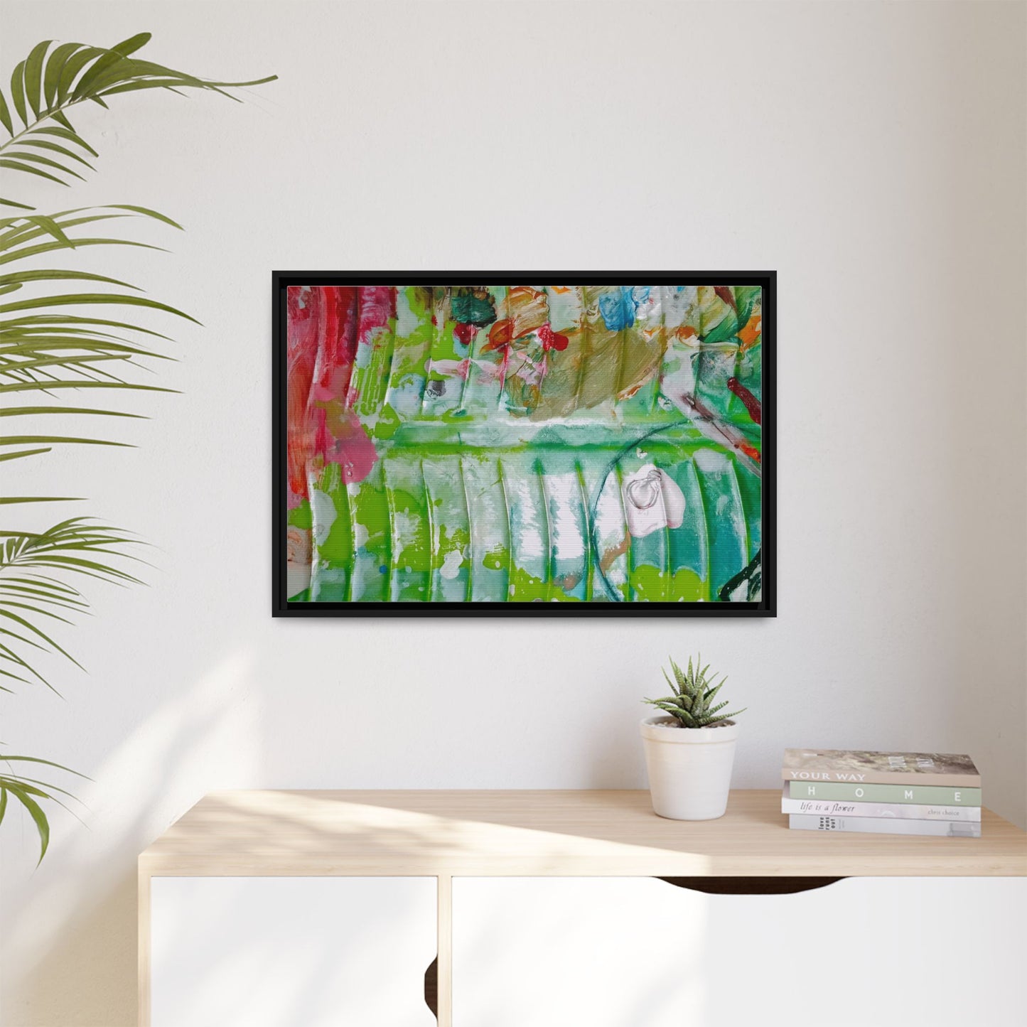'A Mix of Life' Framed Canvas Art